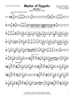 Master of Puppets - Metallica drum sheet music