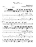 Vision of Love - Mariah Carey drum sheet music