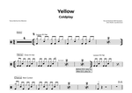 Yellow - Coldplay drum sheet music