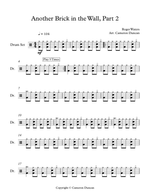 Another Brick in the Wall, Pt. 2 - Pink Floyd drum sheet music