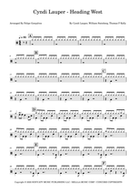 Heading West - Cyndi Lauper drum sheet music