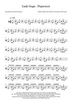 Paparazzi - Lady Gaga drum sheet music