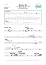 Sunday Girl - Blondie drum sheet music