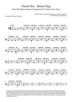 Boom Clap - Charli XCX drum sheet music
