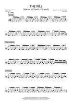 The Kill (Bury Me) - 30 Seconds to Mars drum sheet music