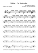 The Hardest Part - Coldplay drum sheet music