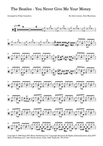 You Never Give Me Your Money - The Beatles drum sheet music