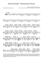 Honeymoon Avenue - Ariana Grande drum sheet music