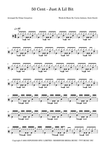 Just a Lil Bit - 50 Cent drum sheet music
