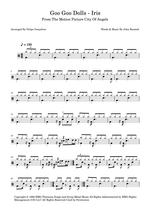 Iris - Goo Goo Dolls drum sheet music