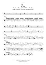 Try - Pink drum sheet music