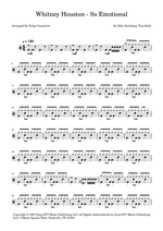 So Emotional - Whitney Houston drum sheet music