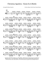 Genie in a Bottle - Christina Aguilera drum sheet music