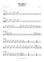 You Got It - Roy Orbison drum sheet music