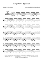 Spiritual - Katy Perry drum sheet music