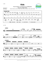 Kids - OneRepublic drum sheet music