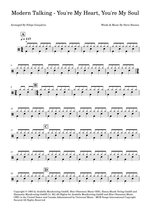 You're My Heart, You're My Soul - Modern Talking drum sheet music
