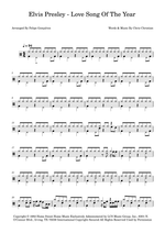 Love Song of the Year - Elvis Presley drum sheet music