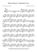 Bombastic Love - Britney Spears drum sheet music
