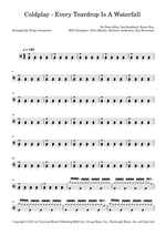 Every Teardrop Is a Waterfall - Coldplay drum sheet music
