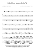 L'amour De Ma Vie  - Billie Eilish drum sheet music