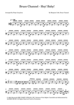 Hey! Baby! - Bruce Channel drum sheet music