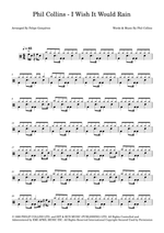 I Wish It Would Rain - Phil Collins drum sheet music