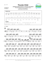 Thunder Child - Jeff Wayne drum sheet music