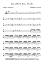Same Mistake - James Blunt drum sheet music