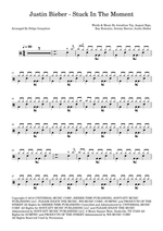 Stuck in the Moment - Justin Bieber drum sheet music