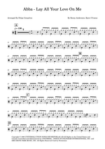 Lay All Your Love on Me - ABBA drum sheet music