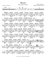 Mission - Rush drum sheet music