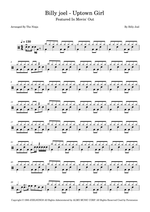 Uptown Girl - Billy Joel drum sheet music