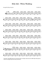 White Wedding - Billy Idol drum sheet music