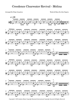 Molina - Creedence Clearwater Revival drum sheet music