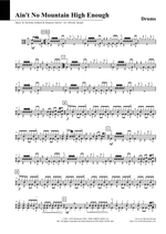 Ain't No Mountain High Enough - Diana Ross drum sheet music