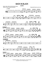 Back in Black - AC/DC drum sheet music