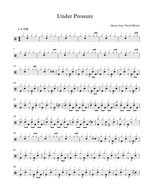 Under Pressure - Queen drum sheet music