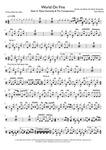 World on Fire - Slash drum sheet music