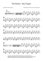 Day Tripper - The Beatles drum sheet music