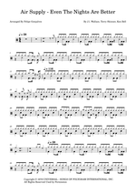 Even the Nights Are Better - Air Supply drum sheet music