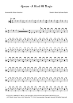 A Kind of Magic - Queen drum sheet music