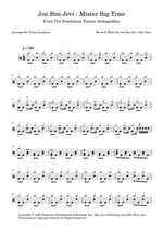 Mister Big Time - Jon Bon Jovi drum sheet music