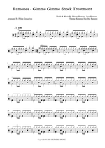 Gimme Gimme Shock Treatment - Ramones drum sheet music