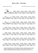 Sacrifice - Elton John drum sheet music