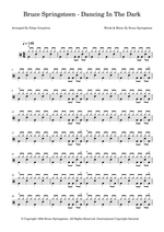 Dancing in the Dark - Bruce Springsteen drum sheet music