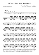 Many Men (Wish Death) - 50 Cent drum sheet music