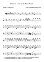 Listen to Your Heart - Roxette drum sheet music