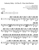 Industry Baby (feat. Jack Harlow) - Lil Nas X drum sheet music