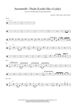 Dude (Looks Like a Lady) - Aerosmith drum sheet music